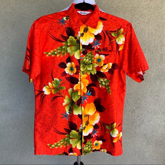 🌺Hawaiian Wedding Honeymoon Set Dress & Shirt 60s - Picture 13 of 16